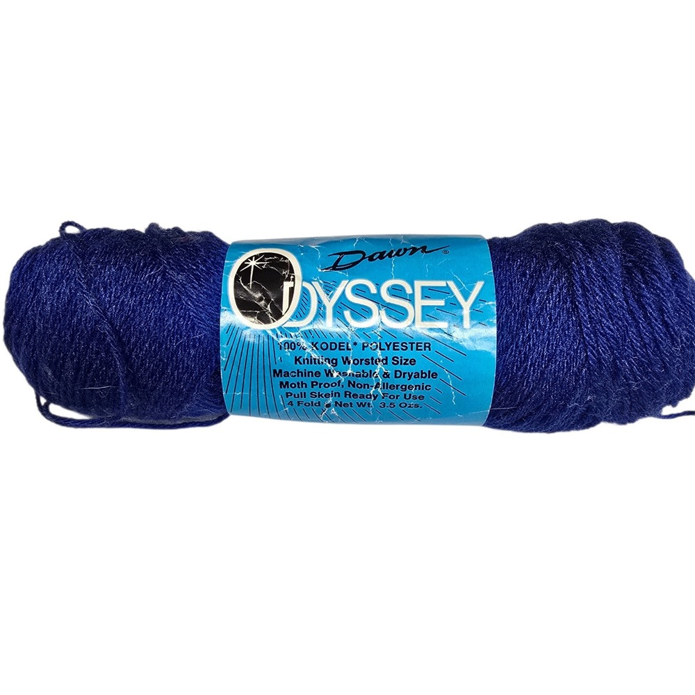 Dawn Odyssey Royal Blue 100% Kodel Polyester Worsted Yarn 3.5oz Article Y88